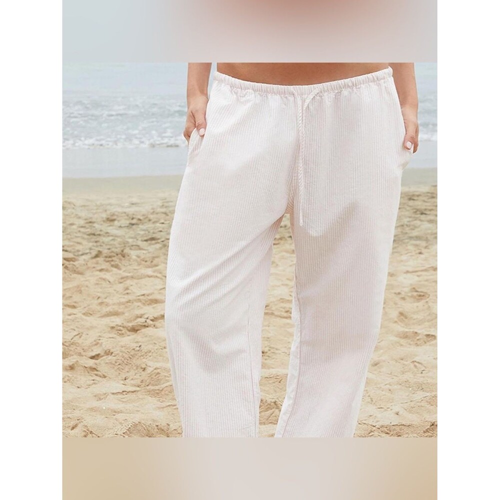 Brandy Melville John Galt Pink White Pants Beachy Vacation